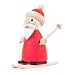 Produktbild Weihnachtsmann-Figur auf Skiern, modern, von DREGENO SEIFFEN 8 cm – Original erzgebirgische Handarbeit