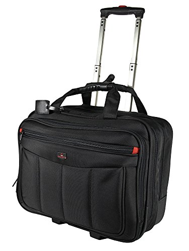 Preisvergleich Produktbild Trolley, Businesskoffer, Aktenkoffer, Pilotenkoffer, Aktentrolley mit Laptopfach, Dokumentasche, Handgepäck, Boardgepäck, Business-Akten-Trolley