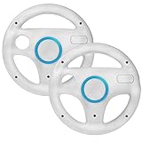 booEy 2x Lenkrad Wheel fr Nintendo WII, Wii mini und Wii U Mario Kart wei - 