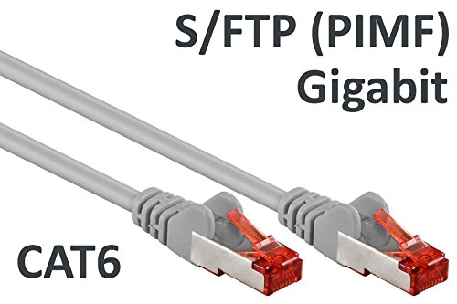 Kab24® CAT6 Patchkabel Netzwerkkabel Computerkabel LAN-Kabel S/FTP (PiMF) mehrfach geschirmt Gigabit / 1000 Mbit/s