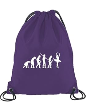 Shirtstreet24, EVOLUTION BALLETT, Ballerina Turnbeutel Rucksack Sport Beutel