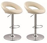 barhocker creme 2er Die Barhocker verfügen über einen stabilen Fuß mit einer Anti-Rutsch-Gummierung, die für mehr Sicherheit beim Sitzen sorgt.