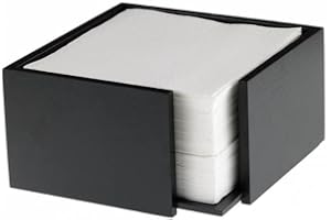 LEONE SRL Leone Horeca - Portatovaglioli in bamboo 13,5x13,5x10 cm (Nero)