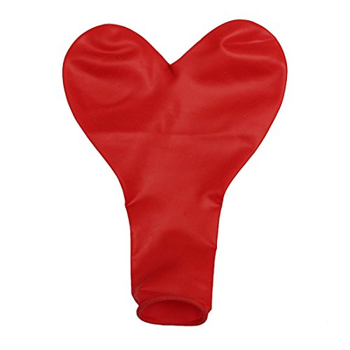 25 Rote Herzballons Luftballons | Herzförmige Ballons für Party Dekoration Hochzeit Heiratsantrag Jahrestag Geburtstag Deko Geschenk - 5