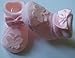 Baby Girls Pink Butterfly Fancy Bow Knitted Booties- In Gift Bag- 0-3 Months