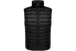 LANBAOSI Mens Gilet Jackets and Body Warmers for Men Winter Outerwear Ultralight Packable Puffer Vest Coat Warm Workwear Sleeveless Jacket