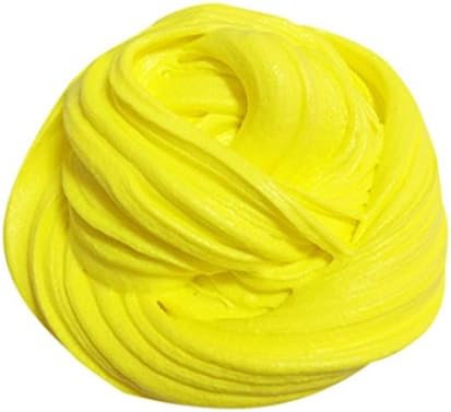 Fluffy Floam Slime Stress Relief Scented Sludge Toy Super Soft and Non-sticky for Kids &amp; Adults(Yellow)