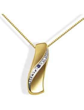 Goldmaid Damen-Collier 333 Gelbgold 1 Safir