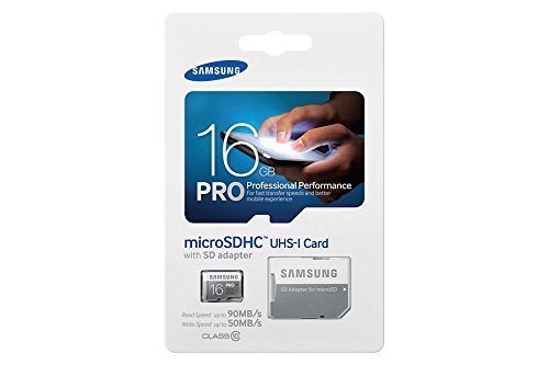 Samsung Memory 16GB PRO MicroSDHC UHS-I Grade 1 Class 10 Speicherkarte Memory Card (bis zu 90MB/s Transfergeschwindigkeit) mit SD Adapter - 2