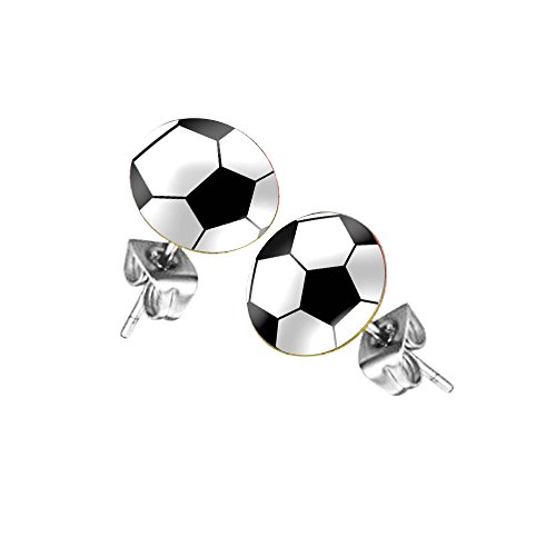 Piersando Ohrstecker Ohrringe Fahne Fussball EM & WM Länderflagge Fanartikel Land Flagge Schmuck Herren Damen Fußball Ball