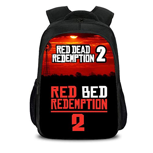 Preisvergleich Produktbild Red Dead Redemption 2 Rucksäcke Karikatur Gedruckte Schulrucksack Mode Laptop Rucksäcke Sport Outdoor Daypack Schüler Rucksack für Kinder und Jugendliche Benutzerdefiniertes Bild