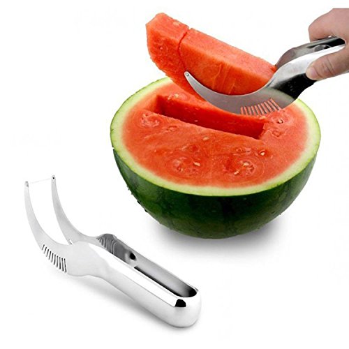 ShineVGift Watermelon Slicer-Ausstecher Edelstahl Melon Peeler - 2