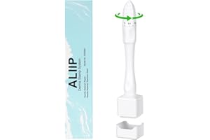 ALIIP Timbro Dermastamp Derma Stamp Regolabile 0-3 mm Professionale Dermastamp Microneedling Regolabile, Derma Roller per Capelli, Barba, Viso, Corpo, Bianco(140 perni)