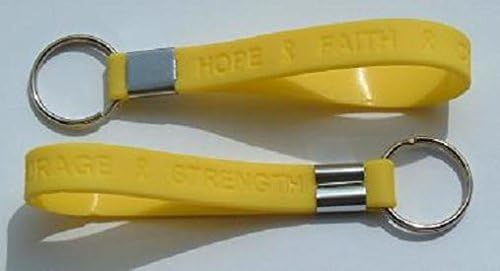 Wristbands Online Yellow Awareness Key Ring