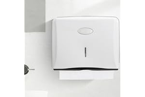 YOPOTIKA Paper Towel Dispenser Wall Mounted,Hand Paper Towel Dispenser Self Adhesive,C-Fold Commercial Hand Towel Dispenser for Kitchen Bathroom Hotel Resturant,Holds 200 Paper