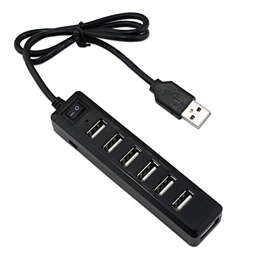 Aussel Premium 7 Ports USB Hub Erweiterung High Speed USB 2.0 Multi USB Hub Splitter Switch Lead Adapterkabel Für PS3, Xbox, Wii, PC, MAC, Laptop, NoteBook, Mac Book, NetBook, Tablet, Tab, unterstützt Windows Vista / 7 / Mac - 8