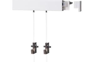 SOFT-RAIL® Comfort (S) Cimaise 1,5 m (1 x 1,5 m) à rail pour galerie de tableaux, blanc, différentes longueurs et couleurs