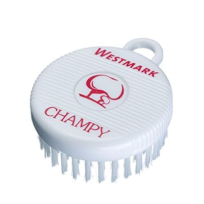 Westmark 51802260 Brosse de Nettoyage pour Champignons et légumes Champy en Blanc/Rouge, Plastique, 8 cm