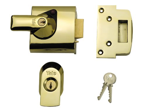 Yale Locks BS1 Nightlatch British Standard Security Lock 60 mm Brasslux Finish Visi Pack
