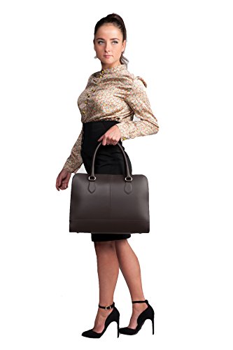 Su.B 13” 14” professionelle Design Damen Laptoptasche, echtes Leder – Made in Italy - 5