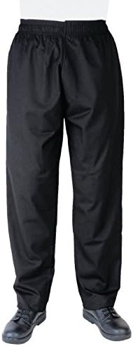 Whites Chefs Clothing A582-XL Vegas Chefs Trouser, Black, X-Large