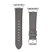 Produktbild Feitb Elegante Echtlederbänder Lederbänder Slim Ersatzband Edelstahlschnalle Einfache Installation Armband Uhrenarmband Wechselarmband für Apple Watch 38mm/40mm Serie 4 3 2 1 (Grau)