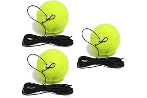 3 x tennisbollar för träning, ersättningsbollar för träning med rep, studsboll med snöre, perfekt för inomhus- och utomhustennisövning med studsboll