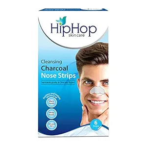 HipHop Skincare Charcoal Nose Strips Men Blackhead Remover (Pack of 2)