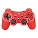 Produktbild Kabi Bluetooth Wireless Controller für PS3 Controller Doppelschlag Gamepad 6-achsen Game Controller für Playstation 3 Bonus Freies Ladekabel Rot