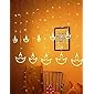 FLYNGO Star Shape LED Curtain String Lights for Home Decoration Window Hanging Lighting with 8 Flashing Mode for Diwali…