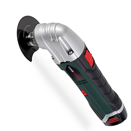 Multitool Minischleifer Schleifgerät im Koffer Akku + Sägeblätter + Schleifscheiben + Sandpapier + Schaber - 8