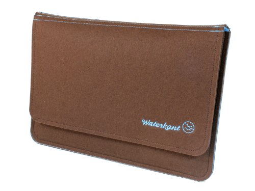 Waterkant Deichkönig Wollfilz-Tasche für MacBook Pro 38,1 cm (15 Zoll) mit Retina Display braun/blau - 2