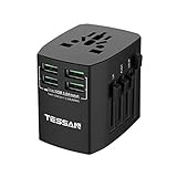 【Tragbar und Kompakt】TESSAN Reisestecker Dank integrierten USB-Steckmöglichkeiten sparen Sie viele kleine USB-Ladegeräte. Für alle Reisende ist er einen super Begleiter.