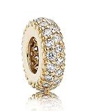 Pandora Damen-Bead-Zwischenelement Pavé Inspiration 585 Gelbgold Zirkonia weiß - 750835CZ