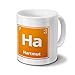 Produktbild Tasse mit Namen Hartmut als Element-Symbol des Perioden Systems - orange - Namenstasse, Kaffeebecher, Mug, Becher, Kaffeetasse