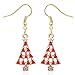 Price comparison product image YOKIRIN Christmas Costume Jewellery 1 Pairs of Sparkly Crystal Rhinestone Christmas Tree Earrings for Pierced Ears