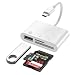 Produktbild HOMFUL USB-C SD-Kartenleser, 3-in-1 USB C auf USB OTG Adapter, Typ C Micro SD Card Adapter, USB-Kamera-Verbindungs-Kit für iPad Pro 27,9 cm / 32,9 cm 2018, MacBook Pro, ChromeBook, XPS und mehr