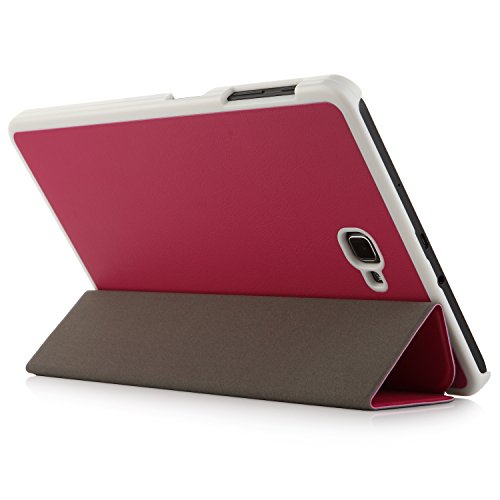 iHarbort® Premium Hülle für Samsung Galaxy Tab A 10.1 (SM-T580/T585) – Samsung Galaxy Tab A 10.1 hülle Etui Schutzhülle Case Cover Holder Stand mit Smart Auto Wake / Sleep-Funktion (Rosa) - 3