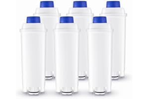 AquaStrata Filtre à Eau 6 Pièces pour Machines à Café Entièrement Automatiques, Remplacement pour De'Longhi DLSC002 9310926 SER3017 5513292811 y Compris Divers Modèles d'ECAM, ESAM