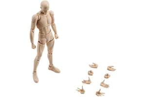 AROYEL Figurines de dessin pour artistes - Modèle de mannequin humain - Homme et femme pour artistes, dessin, croquis, maillot de dessin animé - Peau