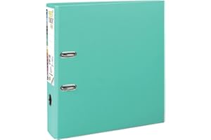Exacompta - Ref 53303E - Prem'Touch PP Lever Arch File - 320 x 300mm in Size, 2 Rings, Can Hold A4+ Documents, 80mm Spine, 80mm Rings, FSC-Certified - Light Green Cover