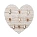 Produktbild SPOTTED DOG GIFT COMPANY Herzform Memoboard Bilderrahmen Organizer Fotowand Notice Board Fotobret mit Hunde Herzen Klips, Wandbehang Natur 39x39cm Küche Home Deko Dekoration Katze Design Geschenk