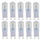 Liqoo® 10 x G9 3W Bombilla LED Lámpara PC Plástico Blanco Frío 6000K AC 220-240V Ángulo de visión 360° 250 Lumen No Dimmable Sustituye la lámpara Halógena de 25W