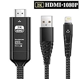 【Display Pantalla Full HD 1080P】Con una resolución HD 1080P, el cable adaptador HDMI admite llamadas de video de FaceTime, Skype, WhatsApp; y admite la transmisión de videos, imágenes, juegos, presentaciones de diapositivas en Facebook, YouTube, Twitter, Instagram, Reddit, Pinterest, Snapchat, IDMB, Microsoft Office, etc. para pantallas más grandes y claras. Tenga en cuenta que no es compatible con Netflix, Amazon Prime, Hulu, Comcast tv, HBO go, Honda motor, Xfinity, Vudu, DIRECTV, etc.