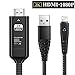 Produktbild MIFIRE Phone zu HDMI Kabel Adapter 1080P HDMI zu TV/Projektor/Monitor USB Charging kompatibel mit Phone XS, Xs Max, Xr, X, 8, 8 Plus, 7, 7 Plus, 6, 6s, 6s Plus und Pad Unterstützt iOS 12