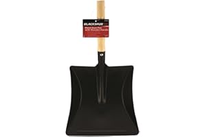 Unibos | Heavy Duty | Traditional Metal Dust Pan | Steal Pan with Wooden Handle | for cleaning floor, lobby, sweeping ash