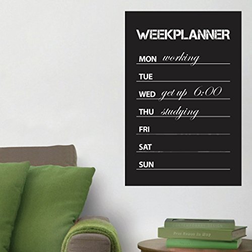 Selbstklebend Wochenplaner Tafel Wandtattoo Plus 1 Kreide 45 x 30 cm - 4