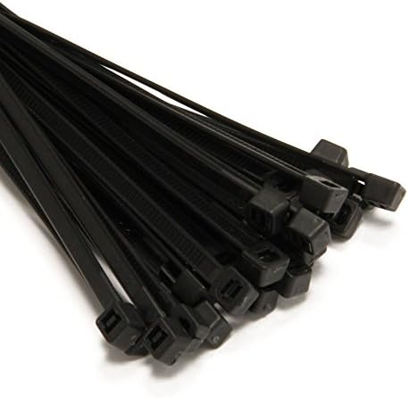 Woltersberger Professional Industrial Quality Cable Ties Black | Choice of Length: 100 mm, 150 mm, 250 mm, 300 mm, 400 mm, 500 mm | UV Resistant Sturdy and Temperature Resistant up to 600 °C