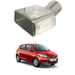 Oshotto Stainless Steel SS-007-A Car Exhaust Muffler Silencer Cover Compatible with Tata Tiago (Chrome)
