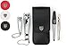 THREE SWORDS | Exclusive 4-Piece MANICURE - PEDICURE - GROOMING - NAIL CARE set / kit / case | THREE SWORDS brand quality | VARIOUS COLOURS (677211)